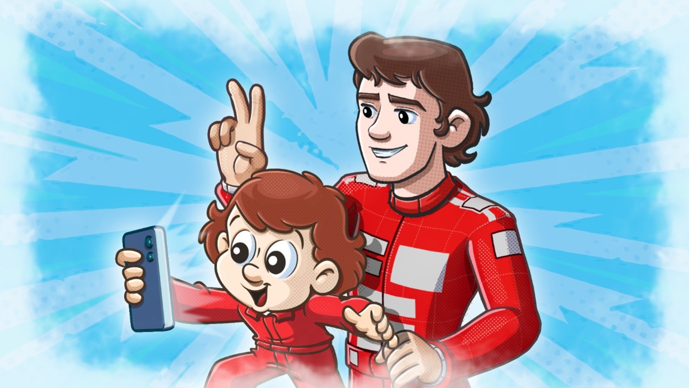 Senninha viaja no tempo para se encontrar com ídolo Ayrton Senna em nova série especial